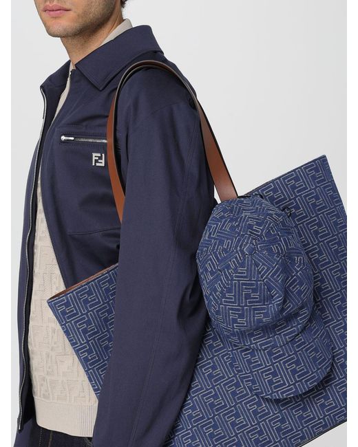 Fendi Blue Hat for men
