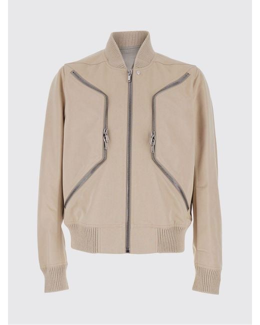 Rick Owens Natural Cotton Bomber Jacket for men