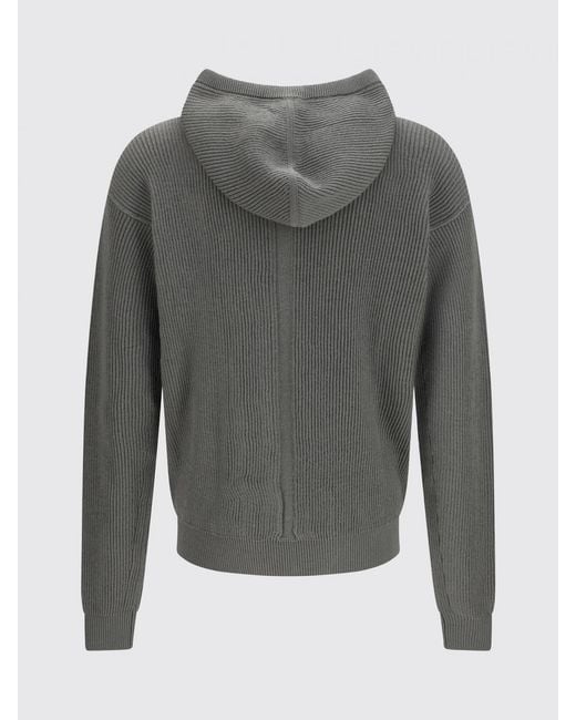Rick Owens Gray Hooded Cardigan for men