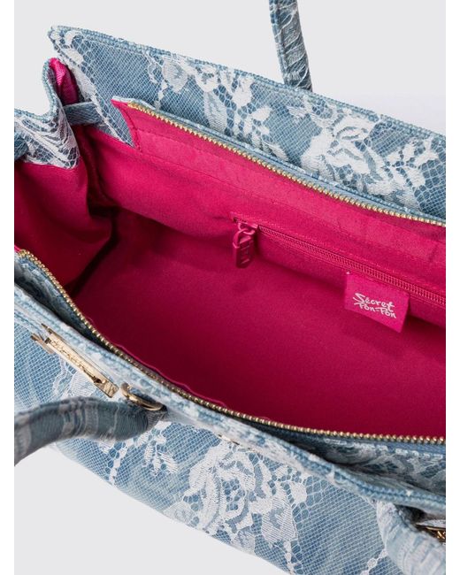 Secret Pon-pon Blue Shoulder Bag