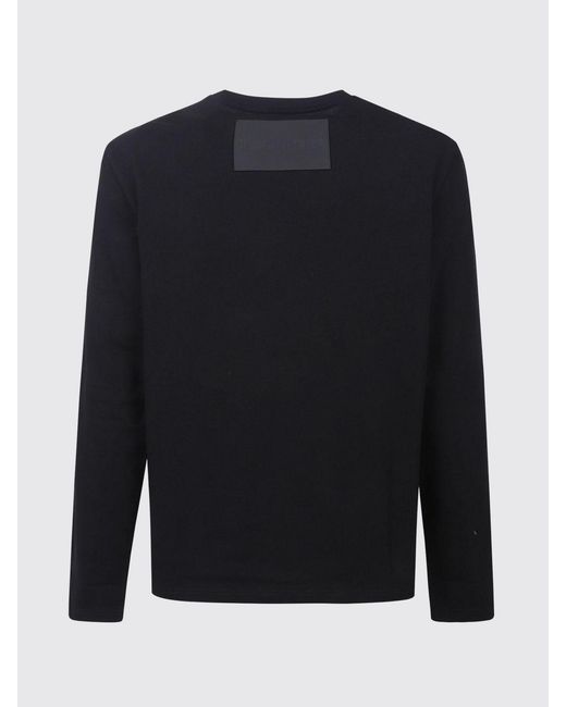 Jil Sander Blue Long-Sleeved Cotton T-Shirt With Crew Neck for men