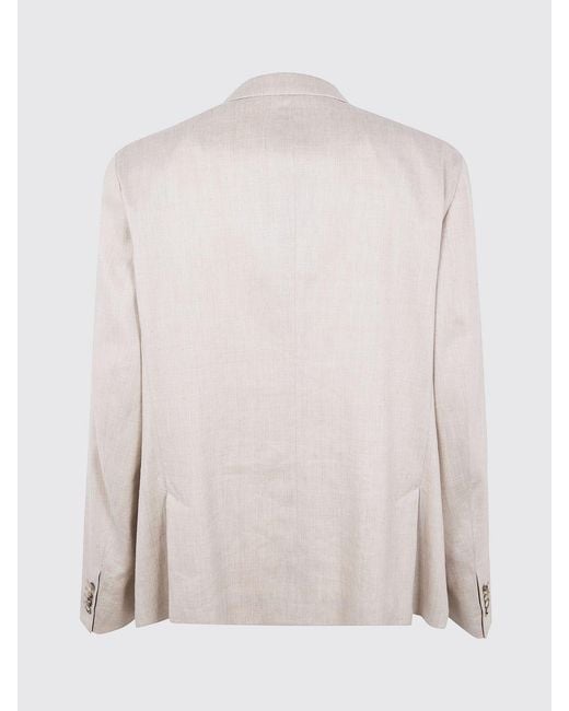 Paul Smith Natural Single-Breasted Wool Blend Blazer for men