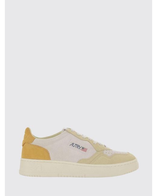 Autry Natural Medalist Low Suede Sneakers