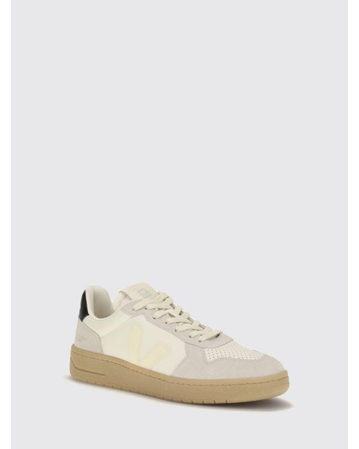 Veja Natural V-82 O.T. Leather Sneakers With Perforated Toe for men