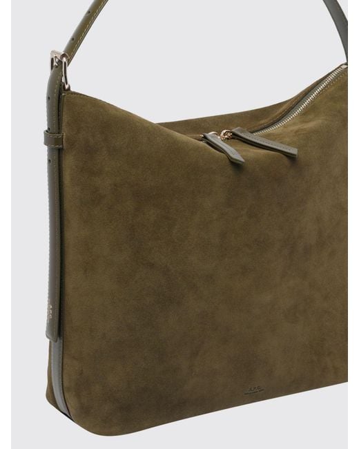 A.P.C. Green Vera Suede Bag