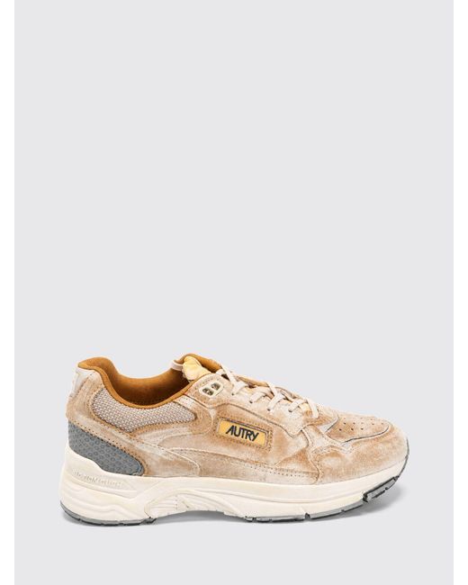 Autry Natural Hyperway Two-Tone Suede Sneakers With A Worn-Out Effect for men