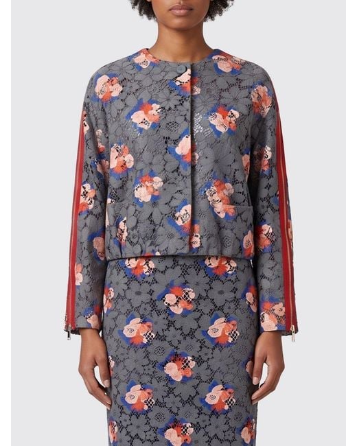 Fendi Gray Floral Lace Jacket