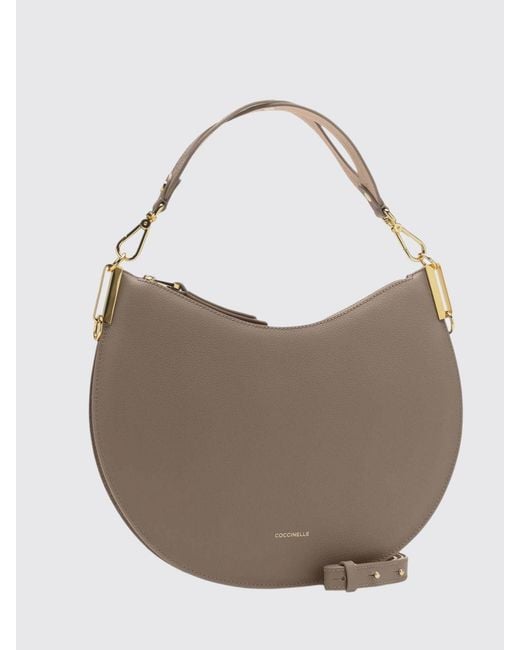 Coccinelle Brown Hobo Sunup Grained Leather Bag