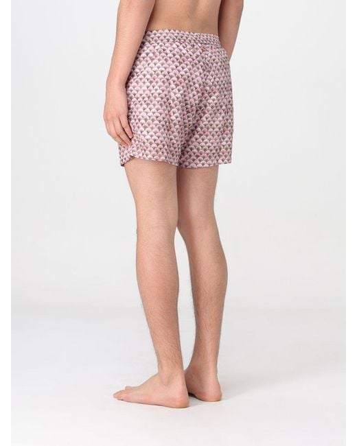 Kampos Pink Patterned Swimsuit for men
