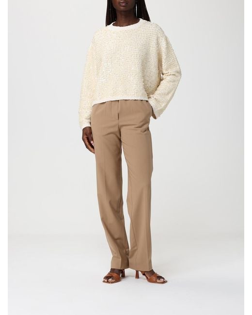 Semicouture Natural Virgin Wool Trousers