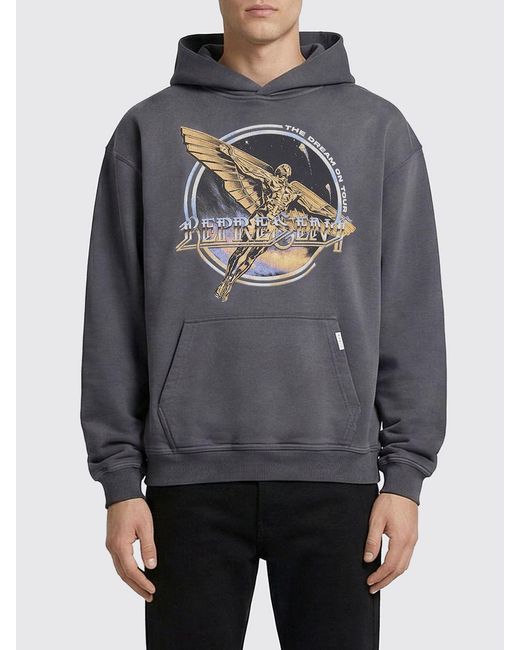 Sudadera Con Capucha De Algodón Estampada Represent de hombre de color Gray