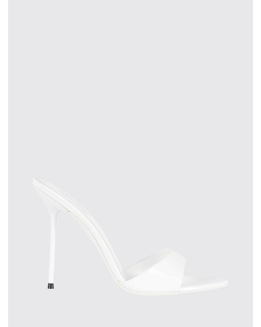 Paris Texas White Lidia Patent Leather Mules