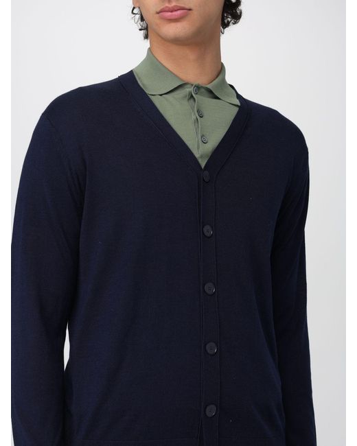 Ballantyne Blue Silk Cardigan for men