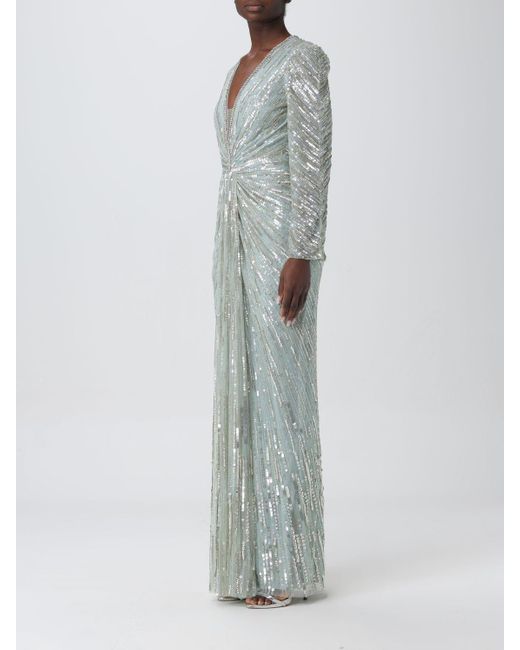 Jenny Packham Gray Sequin-embellished Darcy Gown