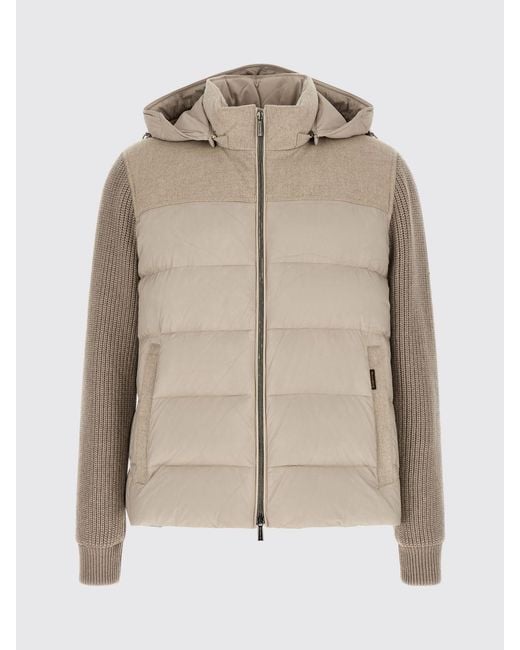 Moorer Natural Jesse-Stp Quilted Wool And Cashmere Down Jacket With Hood for men