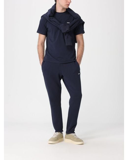 Autry Blue Cotton Crewneck Sweatshirt for men