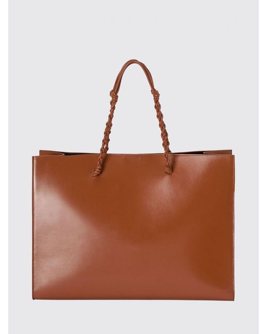 Jil Sander Brown Tangle Leather Bag