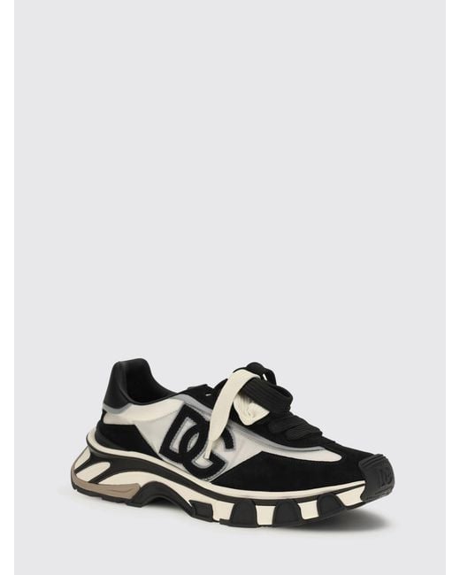 Dolce & Gabbana White Leather And Mesh Sneakers for men