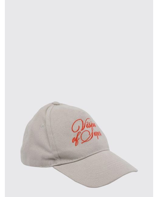 Vision Of Super Pink Cotton Twill Hat With Embroidered Logo for men
