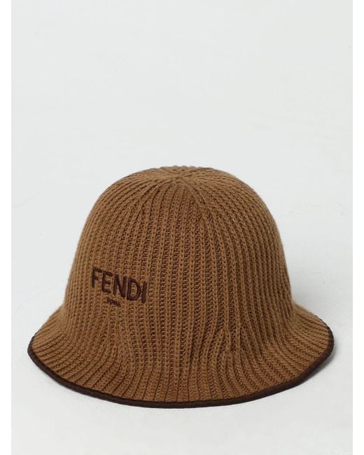 Fendi Brown Hat for men