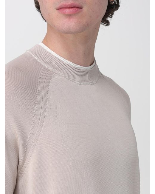Eleventy Natural Cotton Knit Sweater for men