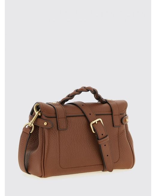 Mulberry Brown Alexa Mini Hammered Leather Bag