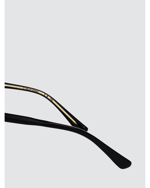 Calvin Klein White Acetate Cat-Eye Sunglasses With Logo