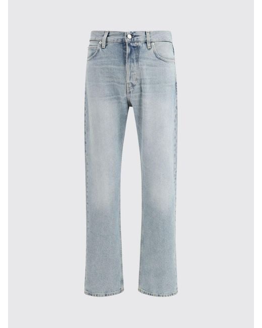 Haikure Blue Cotton Denim Straight Jeans for men
