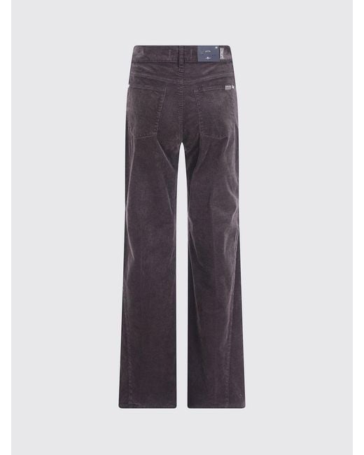 7 For All Mankind Blue Lotta High-Waisted Straight Leg Corduroy Jeans