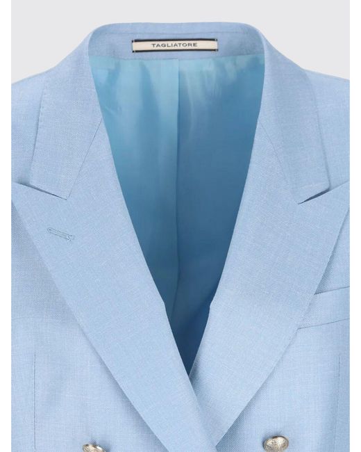 Tagliatore Blue Double Breasted Blazer