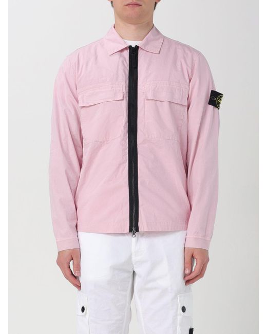 Camisa Stone Island de hombre de color Pink