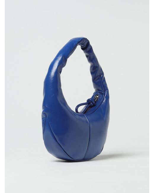 MSGM Blue Bag In Natural Grain Synthetic Nappa