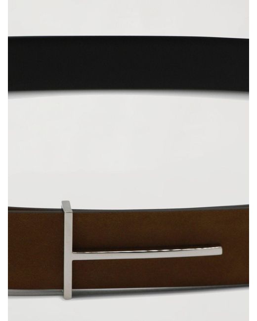 Tom Ford White Leather And Suede Belt for men