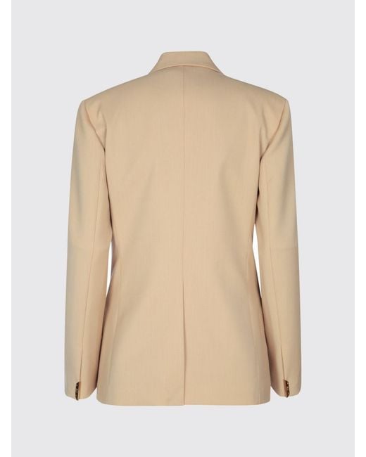 Elisabetta Franchi Natural Double-Breasted Blazer