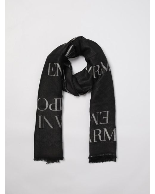 Emporio Armani Black Winter Scarves