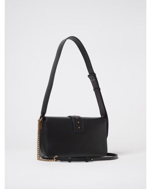 Pinko White Love Bag Slouchy Leather Bag
