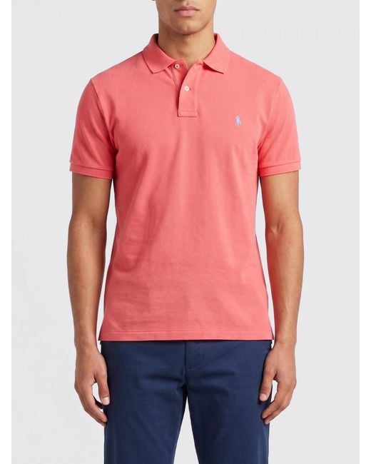 Polo Ralph Lauren Red Cotton Polo Shirt With Pony Logo for men