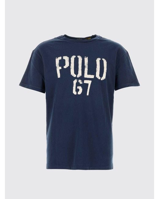 Polo Ralph Lauren Blue Cotton T-Shirt With Logo for men