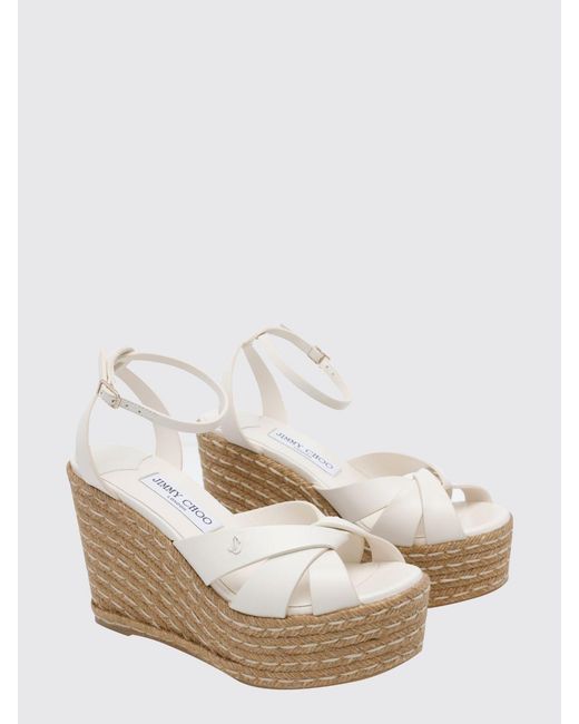 Jimmy Choo Natural Korra High Wedge Sandals