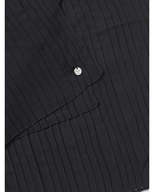 Sciarpa in twill plissettato di Liu Jo in Black