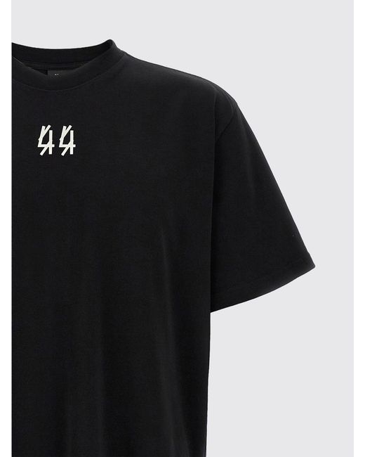 44 Label Group Black Maxi Logo Cotton T-Shirt for men