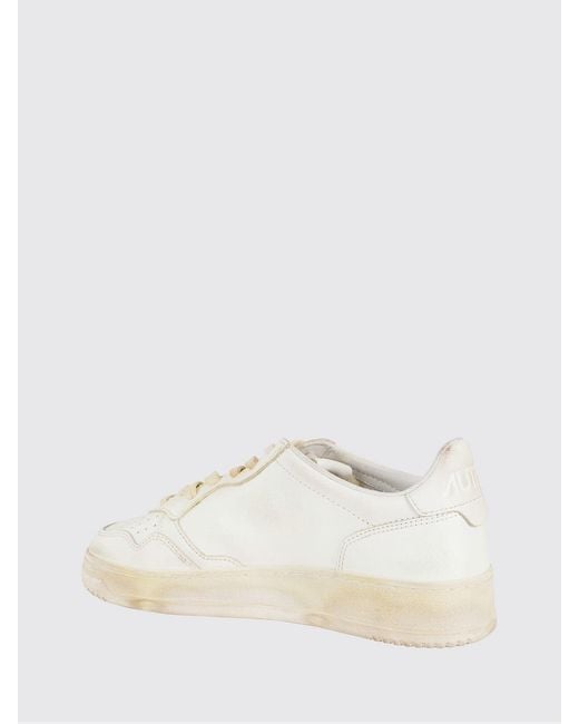 Autry Natural Medalist Super Vintage Low Used Leather Sneakers for men