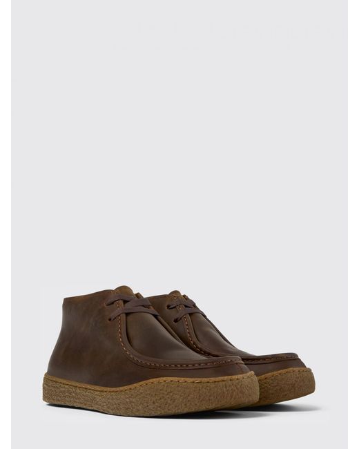 Camper Brown Peu Terreno Leather Ankle Boot for men