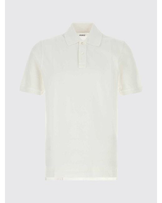 Fedeli White Basic Cotton Polo Shirt for men