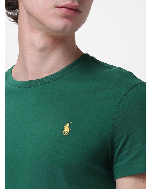 Polo Ralph Lauren Green Pony Logo Cotton T-Shirt for men