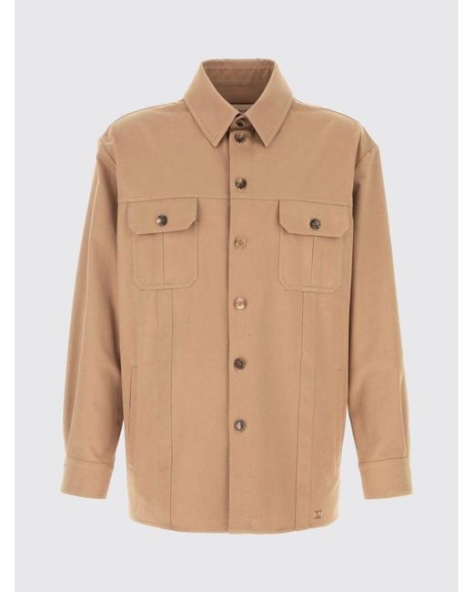 Valentino Garavani Blue Cotton Shirt Jacket for men