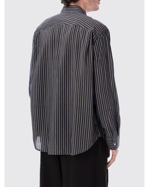 Studio Nicholson Gray Striped Cotton Shirt for men