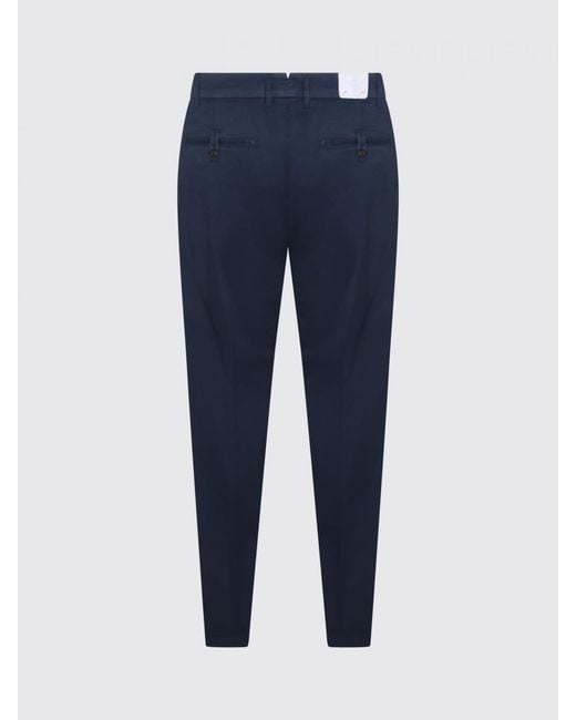 Eleventy Blue Stretch Cotton Blend Chino Trousers for men