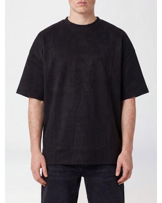 Fear Of God Black Relaxed Fit Cotton T-Shirt With Tone-On-Tone Logo for men