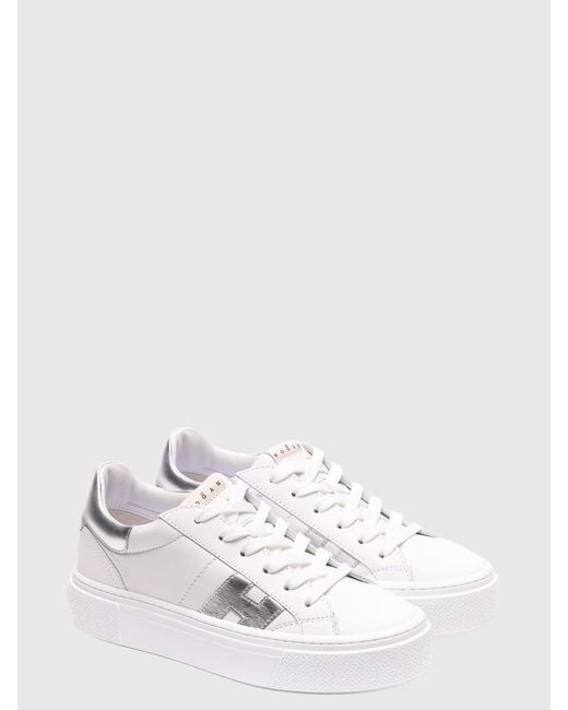 Hogan White Crosswind Platform Sneakers